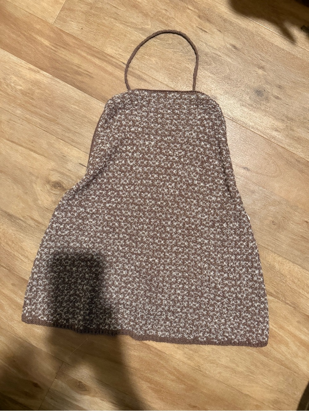 Free People Knit Brown Halter Crop Top